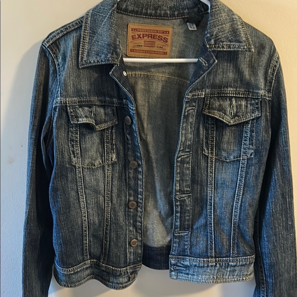 Express Women's Dark Wash Denim Jacket